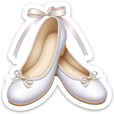 white ballerina shoe sticker