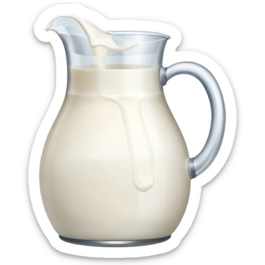 spilled glass jug of milk sticker