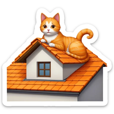 Katze auf dem Dach  sticker