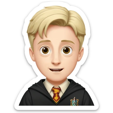 Hugh Mitchell is colin creevey in harry potter, wear hogwarts uniform, small and skinny, with a perpetual look of excitement on his face. sticker