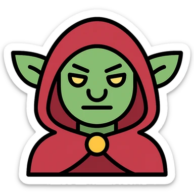 DnD goblin in a hood sticker
