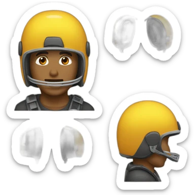 Casque sur tête sticker