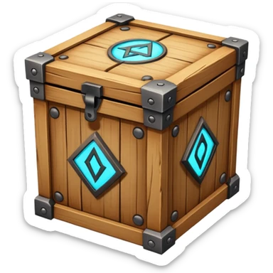 Pandora's box ancient box with glowing runes sticker