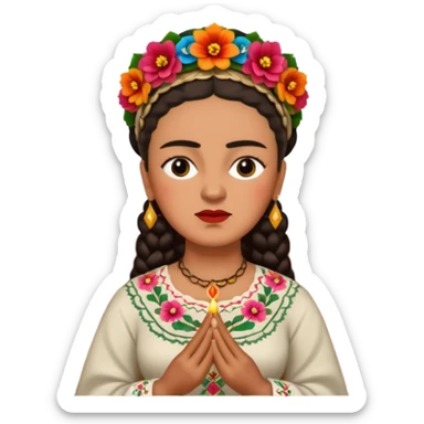 Frida Kahlo in church sticker