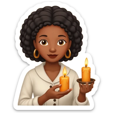 Candle Maker black woman sticker