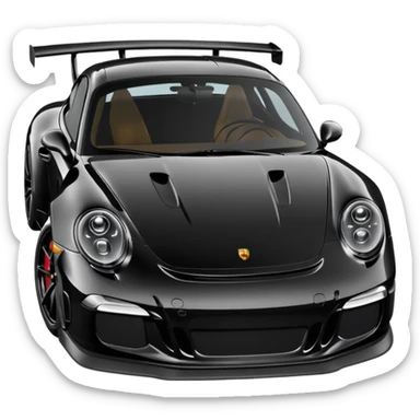 black porsche gt3, black rims sticker