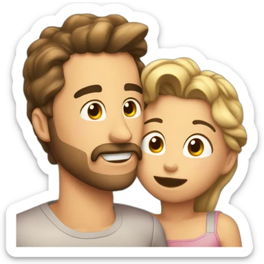 Emoji tirando beso y sonrojado sticker