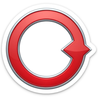 Prompt 15: "Is your backup plan."
Graphic: 🔄 Refresh/loop arrows icon (white with red highlights).
Animation: Arrows rotate smoothly.
Background: Transparent. sticker
