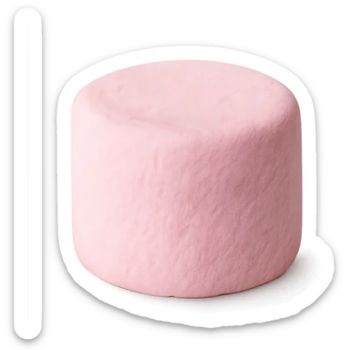 pink marshmallow sticker