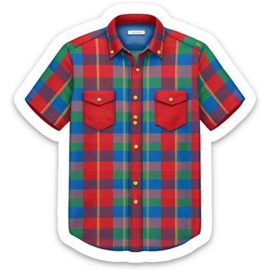 madras plaid shirt sticker