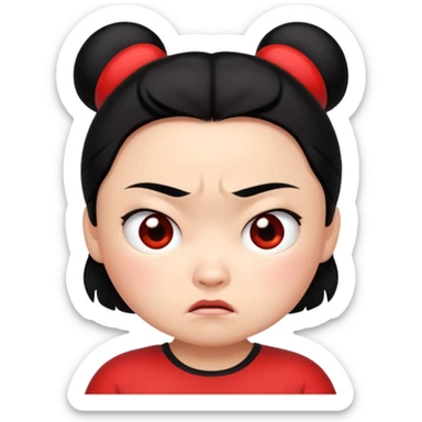 Pucca enojada  sticker