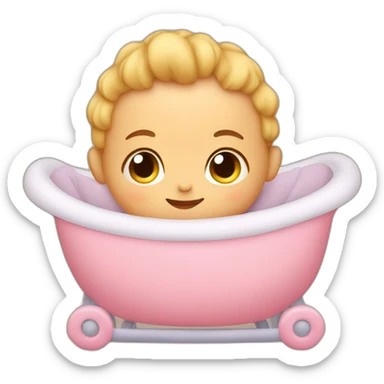 Baby in cradle sticker