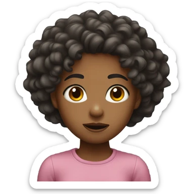 confused black girl sticker