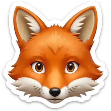 fox face sticker