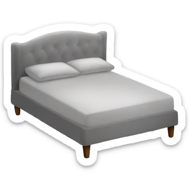 Grey velour bed sticker