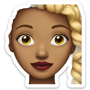 middle finer with red acrylic nails sticker