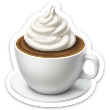 coffe with whipped cream sticker