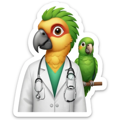 Parrot doctor sticker