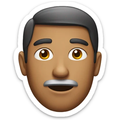 A person with a unibrow  sticker
