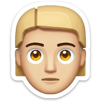 Pixeled style head sticker