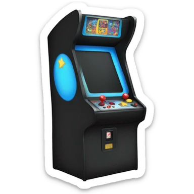 Black Arcade machine sticker
