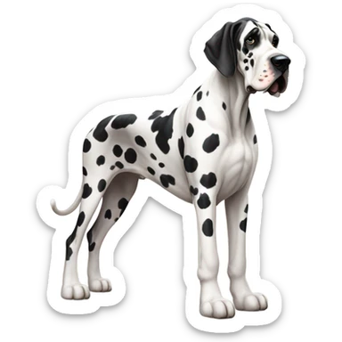 Harlequin Great Dane  sticker
