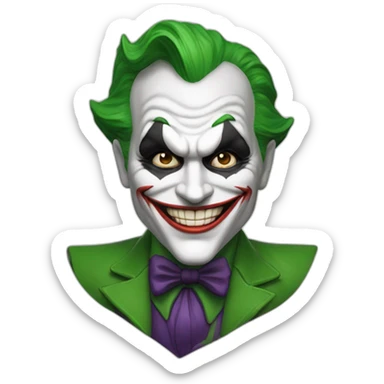 Le joker de Batman qui esquisse un grand sourire sticker