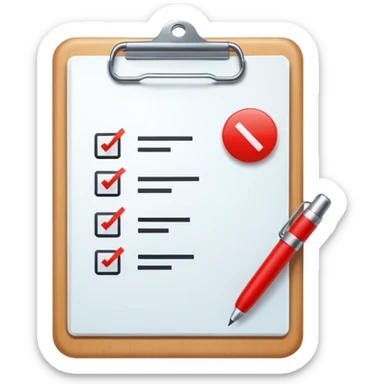 clipboard with multiple check marks being shared sticker