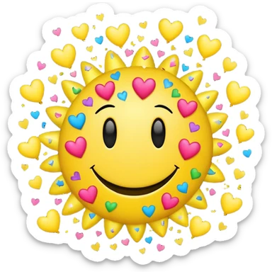 smiley face exploding with love sticker