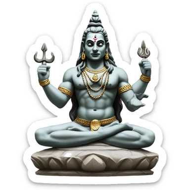 Lord shiva statue  sticker