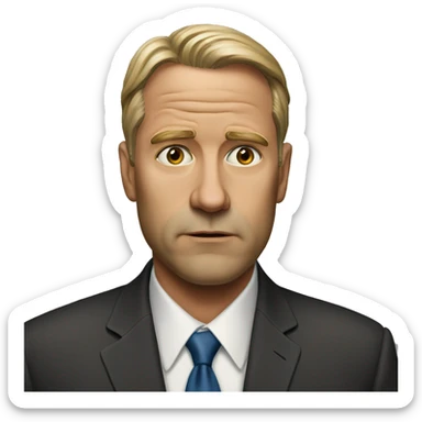 politic photorealistic serious sticker