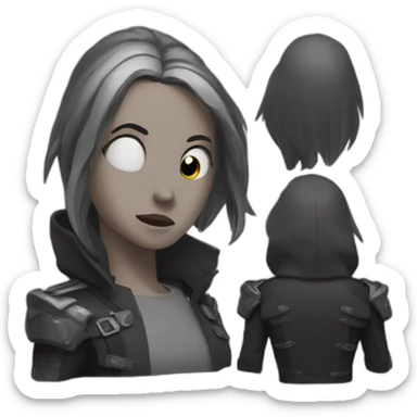 Coeur noir cassé sticker