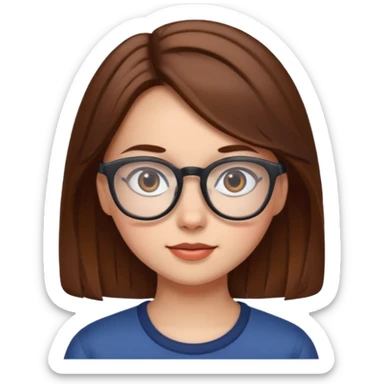 girl with glasses sticker