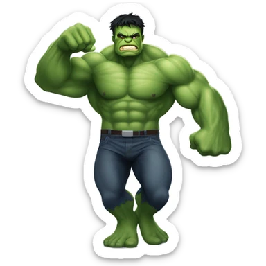 Super hero hulk sticker