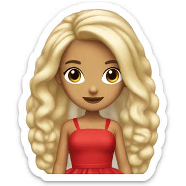 ariana grande blonde with red dress sticker