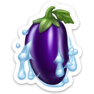 Aubergine sous la douche sticker