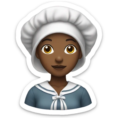 Black woman with bonnet sticker