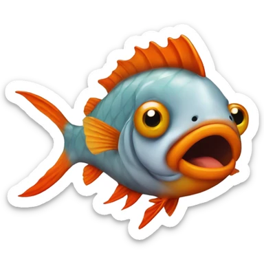 Poisson rouge sticker