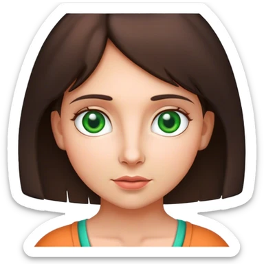 Dora l'exploratrice with fair skin with green eyes sticker