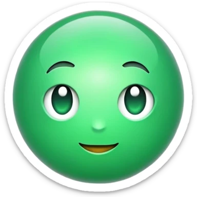 Esfera toda verde clara sem fundo sticker