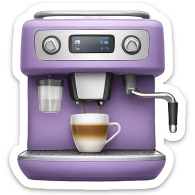 Coffee machine in light purple sticker