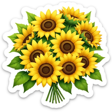 Bouquet of sunflowers sticker