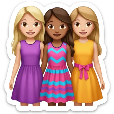 Trio girls sticker