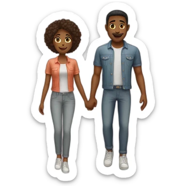 Couple mixte  sticker