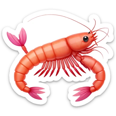 shrimp mini sticker