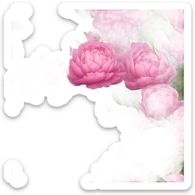 A  huge boquete of pink peonies sticker