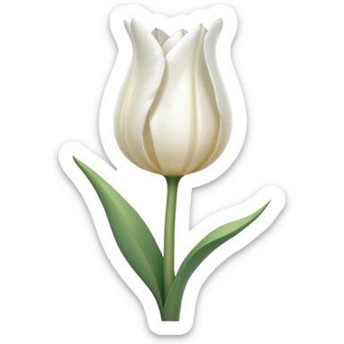 White tuilp emoji sticker
