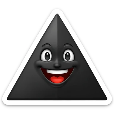 pyramide noir avec un sourire terrifiant  sticker