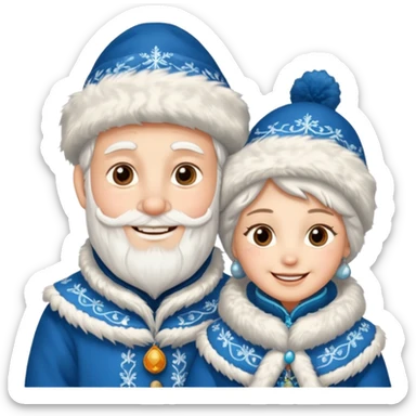 Father Frost and Snegurochka sticker