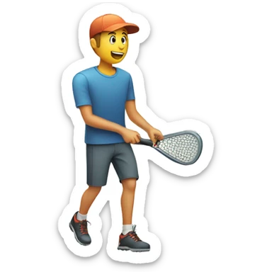 A man playing disc golf sticker